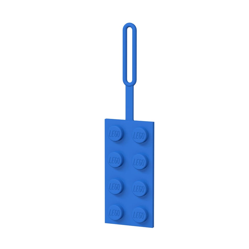 IQ Lego Bag Tag - 2x4 Blue (52001) - Image 1
